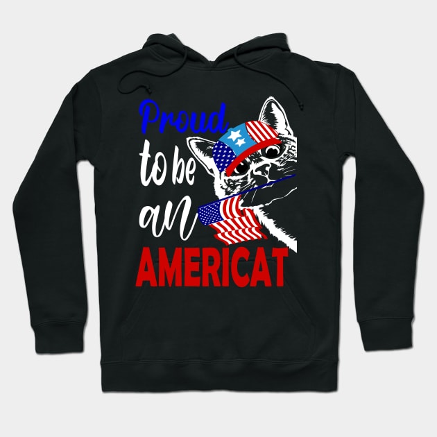 Proud to be an americat..4th of july funny gift Hoodie by DODG99